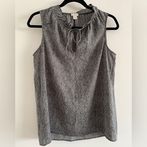 JCrew Sleeveless Blouse Tie Neck size 6